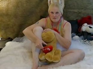 gros-nichons, masturbation, orgasme, amateur, blonde, seins, solo