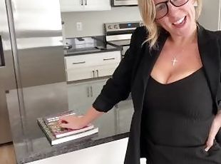 Busty Blonde Tutor teaches Student How to Fuck