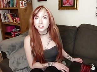SPH, solo girl with colorful hair, talks dirty about small dicks.
