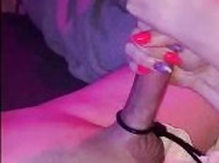 Ruined his orgasm and his cock with a fleshlight handjob