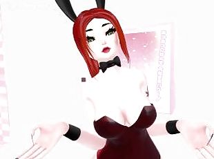 CherryErosXoXo VR Bunny Girl Slutty Funny Clip from Bunny Girl Tease Massage Livestream